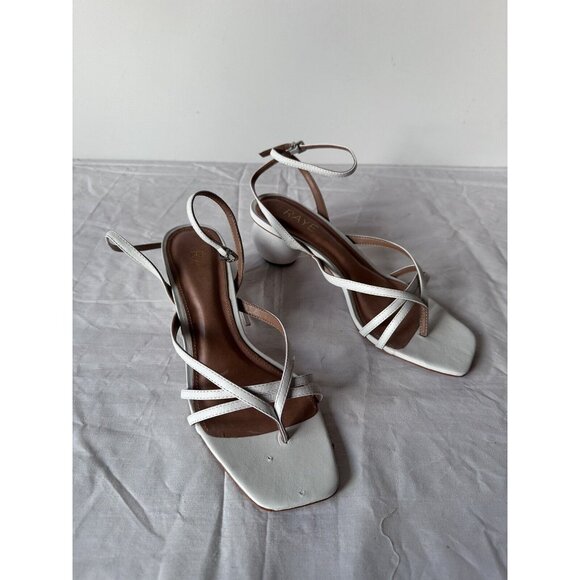 RAYE Horizon Heels White Sandals Leather - Picture 3 of 7